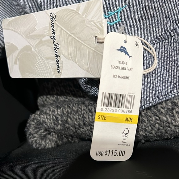 Tommy Bahama Men’s Beach Linen Pants medium - Picture 4 of 4